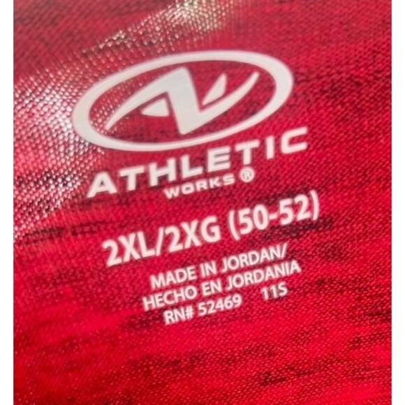 Athletic Works 2XL XXL Red and Black Heathered Shirt - Picture 5 of 5